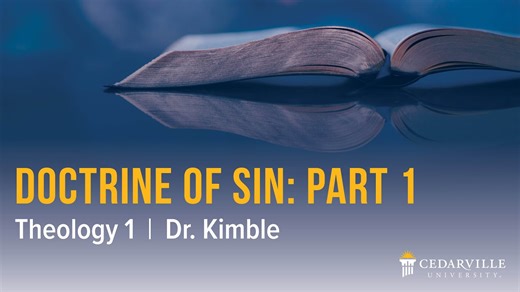 Theology I: Doctrine of Sin (part 1)