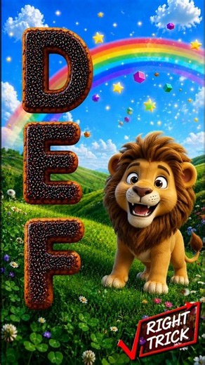 🦁 D, E, F with a Cute Lion! 🌈 Fun alphabet learning for kids. Let’s learn...