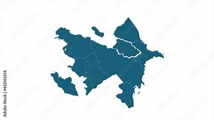 Azerbaijan map conveying the modern digital age and its emphasis on global connectivity