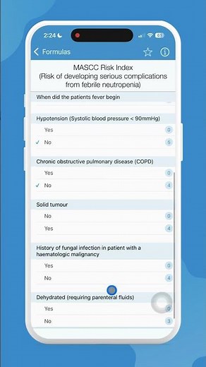 🧮 Calculate MASCC Risk Index in seconds with ‪@oncoassist‬ #oncologytools