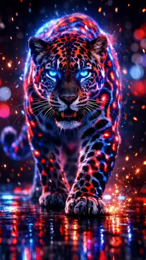 Free Neon Leopard Live Wallpaper for Your Lock Screen
