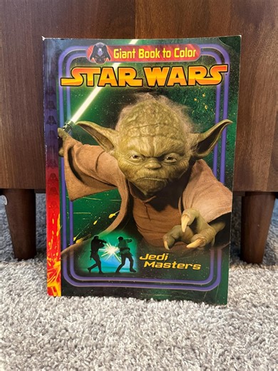 VINTAGE Unused Rare Star Wars "Jedi Masters" Giant Coloring Book - Yoda Cover