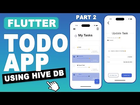 Flutter Tutorial | Flutter TODO App with Hive DataBase, Hive Local Storage Tutorial [CRUD] - Part 2