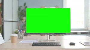 Computer Green Screen Office Chroma Key Stock Footage Video (100% Royalty-free) 1096203819 | Shutterstock