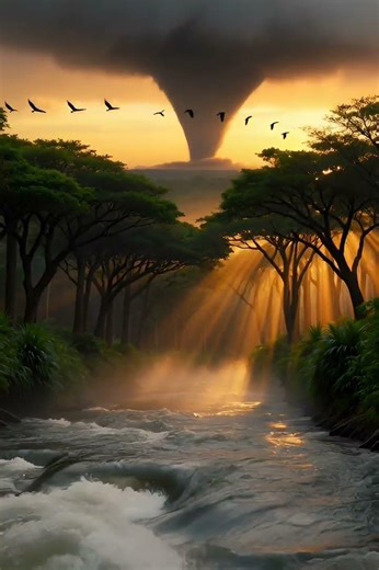 Nobody Noticed the Tornado Behind This Peaceful Forest 😱🌪️