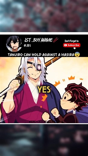 Tanjiro can hold against a hasira😨 #anime