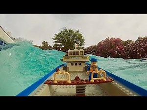 Extreme Wave Testing on Lego Ship and Platform!