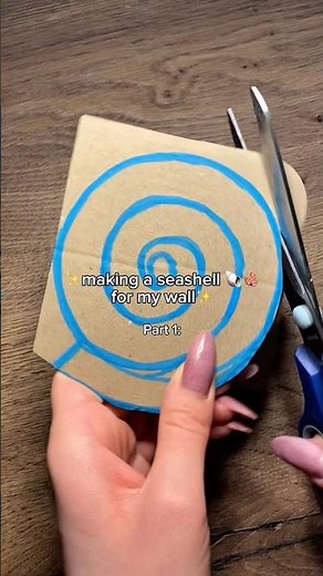 🐚🥹🪸 Making a SEASHELL for my wall 😍🐚 Cardboard Craft | DIY Tutorial #cardboard #diy #craft