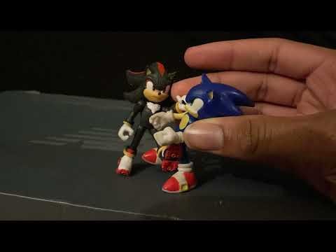 Sonic vs shadow stop motion animation