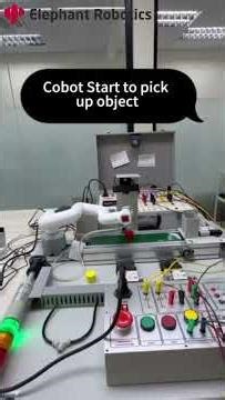 myCobot 280 | See how a #cobot integrates with #PLC, conveyor belt & #IoT for precise object sorting