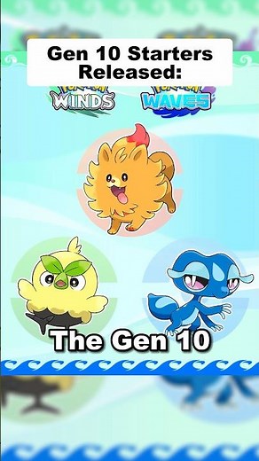 GEN 10 Starter Pokemon Wind and Waves Revealed! #pokemon