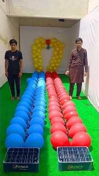Red 🔴 vs Blue 🔵 Balloon Challenge | Who Will Win? 🤔 #Shorts