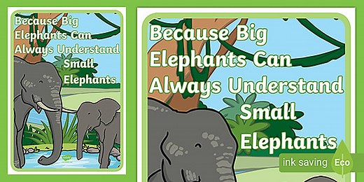 Because Elephants Mnemonic Poster
