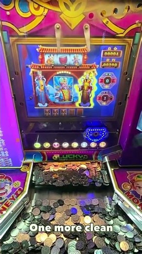 One More Coin... Can It Fall? | Coin Tower Edge Moment | #coinpusher #arcade #shorts
