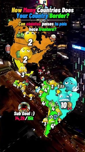 How Many Countries Does Your Country Border [America] #mapping #map #paises #españa