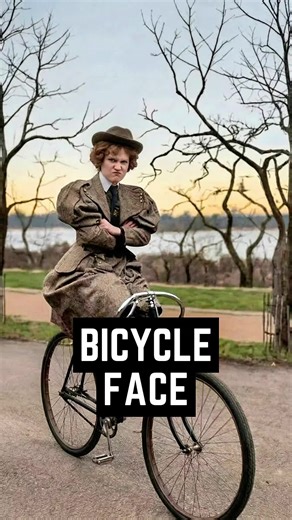 The Victorian “Bicycle Face” Myth 🚲😳 In the late 1800s, doctors warned women that cycling could cause a permanent condition called “bicycle face,” supposedly leaving them with bulging eyes, clenched jaws, and a frightening expression. The fear wasn’t really medical. Bicycles gave women freedom to travel alone, dress differently, and move without supervision. The myth faded, but the independence bicycles gave women changed history. #bicycleface #historyfacts #victorianera #womenhistory #TikTokC