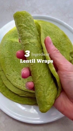 Nothing Nuts on Instagram: "3 Ingredient Lentil Wraps 🌯 (Vegan, Gluten-Free, Nut-Free) (by @kidfriendly.meals) Ingredients: - 1 cup dried red lentils, rinsed and drained - 2 cups water or broth - A handful of baby spinach - 1/2-1 teaspoon seasoning of choice Instructions: 1. Add red lentils and warm water to a blender. Soak for at least 4 hours at room temperature. The lentils will expand and soak up most of the water. There's no need to drain the lentils. 2. Add spinach and seasoning of choice
