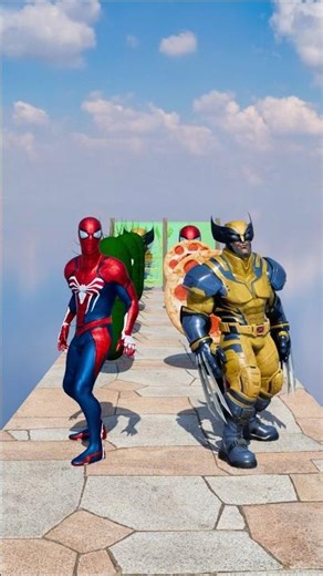 GTA V New Build a Queen Run Spider-man vs Wolverine Funny Epic Challenge! #spiderman
