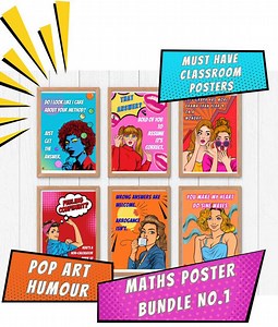 6 Funny Maths Posters Bundle 1 | Pop Art Style | KS3 KS4 Classroom Displays | Instant Digital Download | Maths Wall Art - Etsy