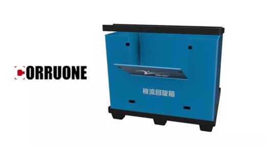 Heavy Duty Plastic Pallet Box Automotive Packaging Design Collapsible PP Corrugated Storage Coaming Box Car Industry