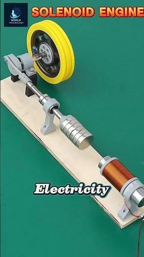 SOLENOID ENGINE(Linear Movement Motor) #Engineering #Solenoid #LinearMotor #Physics #shorts