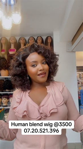 Human blend wig @3500. Visit us in Norwich Union, New Wing, 2nd floor shop 4. Call us 0720521396 | Wigs by Wendy