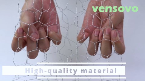 vensovo Green Chicken Wire for Crafts – 13.7"×157" PVC Coated Hexagonal Mesh Roll, cuttable and Shapeable Floral Wire Netting for Wedding Decorations, Garden Fencing