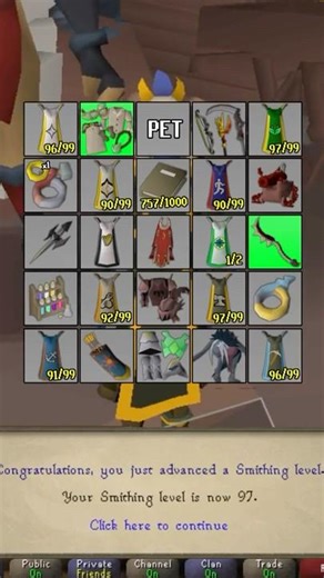 This Training Method is Making 99 Smithing Easy! #osrs #gaming #runescape