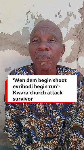 One survivor tori how bandits carri out one deadly attack for one church for di town of Eruku for Kwara State wia pipo bin gada to pray on Tuesday evening. Two pipo die for di attack and some odas injure - di attackers also kidnap several worshippers. Di attack hapun for di Christ Apostolic Church (CAC) for Oke Isegun, for Ekiti Local Government Area, Kwara State during di church evening programme. Di bandits shoot di pastor of di church bifor dem round up di worshippers at gunpoint. #kwarachurc