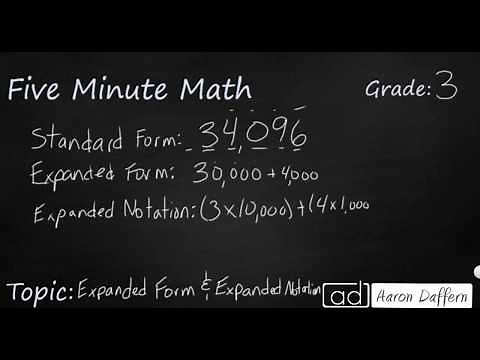 3rd Grade Math Expanded Form and Expanded Notation