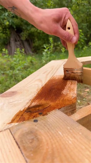 Building tables at the forest | Crafty Panda