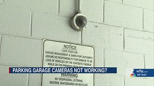 Non-working security cameras in Tampa Port Authority parkaging garage call security in to question.