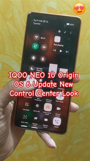 IQOO NEO 10 Origin OS 6 Update New Control Center Look 😍😍