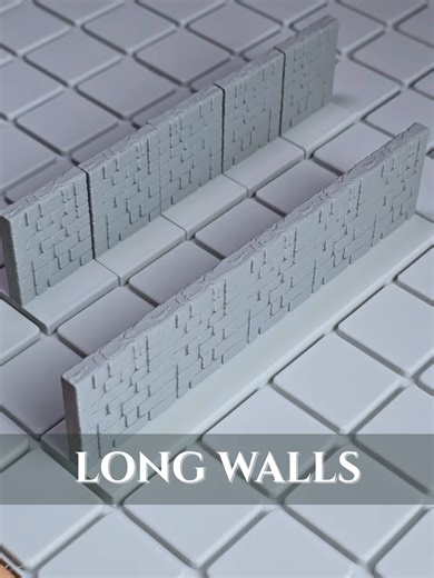 Long walls are officially joining the Noraverse system. Built to speed up dungeon setups. Same modular logic. Fewer pieces. Faster builds. #dnd #dndterrain #dndmaps #rpg #miniature