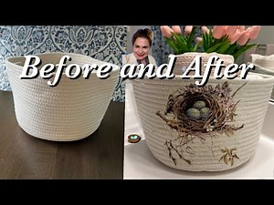 Dollar Tree + Decoupage Rope Baskets | Amazing Ways to Decorate with Napkins!!