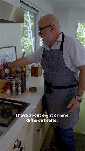 You asked to see inside my spice drawers, but I’m warning you…. They’re packed. Every drawer, cabinet, and pantry shelf tells a story of somewhere I’ve been or something I’ve cooked. Some blends I make myself, others I pick up along the way. Salt included. Because if you cook a lot and travel well, you can never have too many. My latest obsession? Charred rosemary salt. Brush rosemary stems with olive oil. Char over medium heat. Pull the leaves off the stem and grind with salt in a mortar and pe