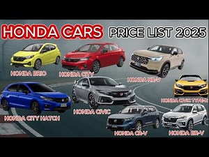 Honda Philippines 2025 Price List