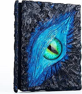 Handmade Big Eye Monster Embossed Journal,Resin Engraving Notebook,Blank Paper,Hardcover Travel Notepad for Writing,Sketchbook,Collection,Gift,Decoration Diary for Man Woman A5 Size (Blue)