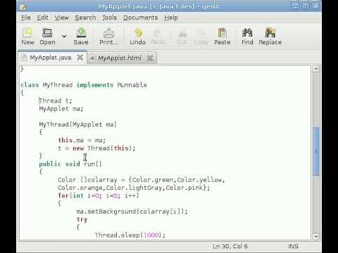 Java Applet Tutorial #10 Adding Thread