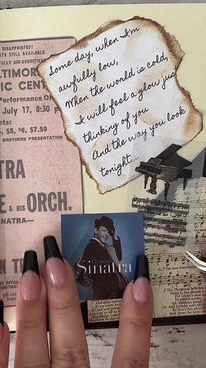 Reply to @riccit1 Frank Sinatra✨ #franksinatra #scrapbooking #scrapbook #creativejournal #asmr #fypシ #fyp