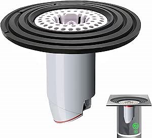 Odor Proof Shower Drain Plug, Bath Drain backflow Preventer, with Magnetic Closure Valve, Hair Catcher and Silicone Reducer Ring, Suitable for Floor drains, sewers, Pipes (1.5''-3.9 '' ID)