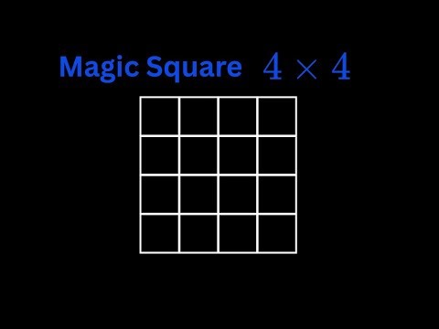 Magic Square 4x4 | Filling Numbers 1 to 16 with Equal Row, Column & Diagonal Sums!