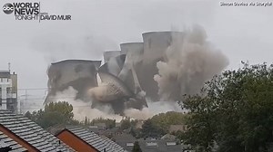 19K views · 291 reactions | TOWERS DEMOLISHED: Four cooling towers at a power station in Knottingley, England, were demolished in less than 10 seconds after the coal-fired electricity plant closed after 50 years of operation. https://abcn.ws/2FLyzTu | ABC World News Tonight with David Muir | Facebook