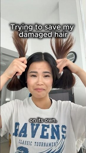 Is my hair too damaged to save? Let's try Moroccan Oil #damagedhair #haircare #moroccanoil