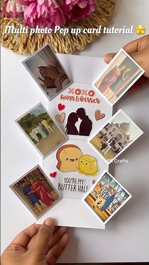 Multiple photo Pop up card tutorial 🫣|| #diy #art #anniversarycards #popupcardtutorial #tutorial