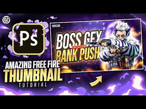 Make This Amazing Free Fire Live Stream Thumbnail | Photoshop Tutorial | BOSS GFX