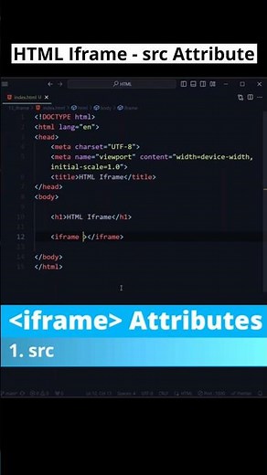 Mastering HTML Iframe : Unlocking the power of src attribute.#programming #javascript #html #coding
