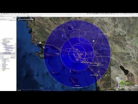 Find a radius around a point on Google Maps