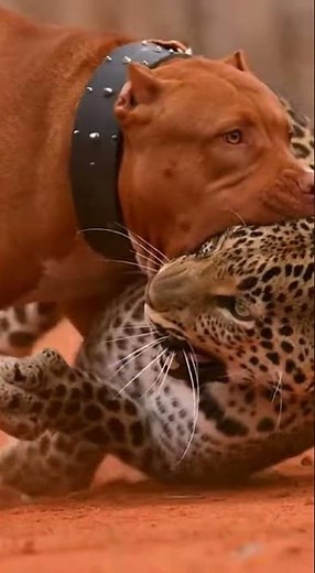 Pitbull vs Leopard: The Ultimate Death Grip Encounter! 😱🐾