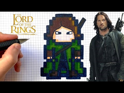 TUTO DESSIN ARAGORN PIXEL ART SEIGNEUR DES ANNEAUX